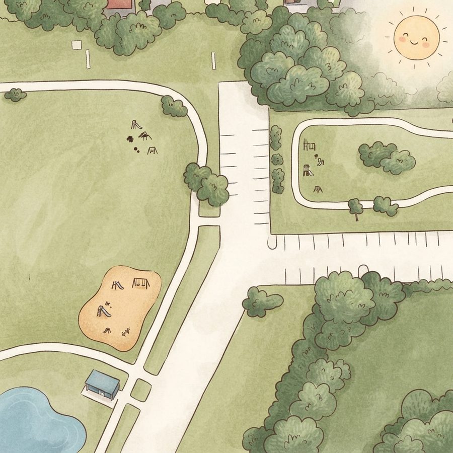 Illustrated map of Partnership Park