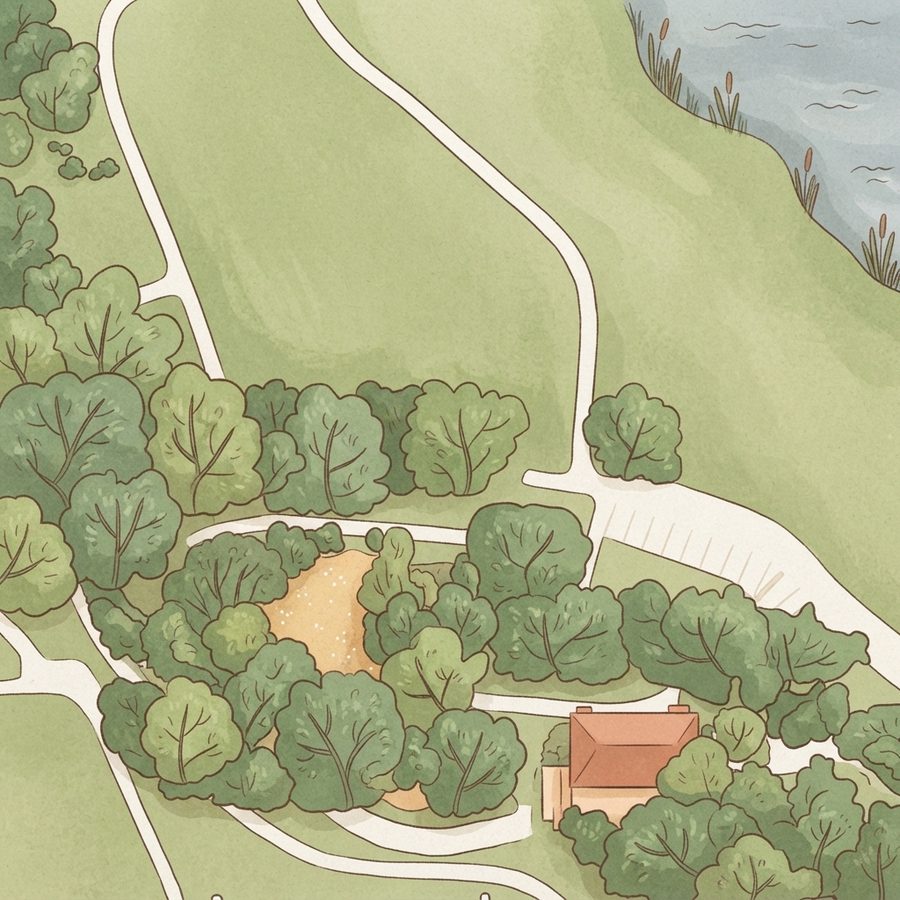 Illustrated map of Paschall Park