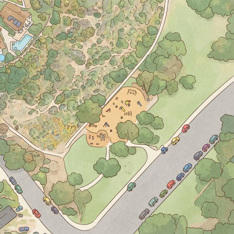 Illustrated map of Paseo Del Rey Park