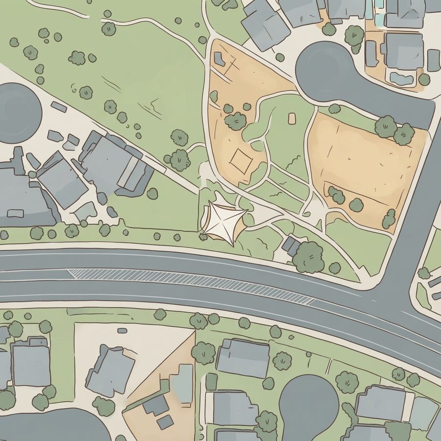 Illustrated map of Paseo Verde Trailhead
