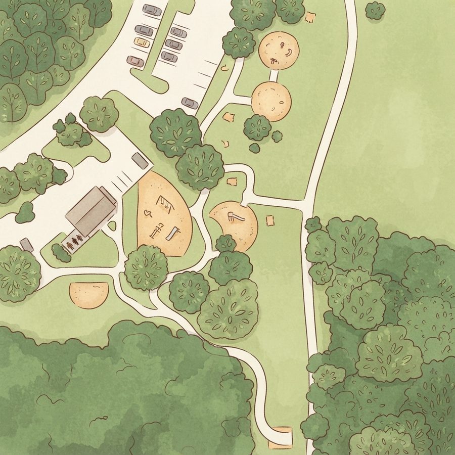 Illustrated map of Pavilion D1 Cullen Park West