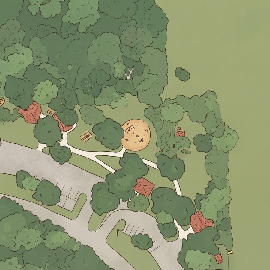 Illustrated map of Pavilion F1 & F2 Cullen Park West