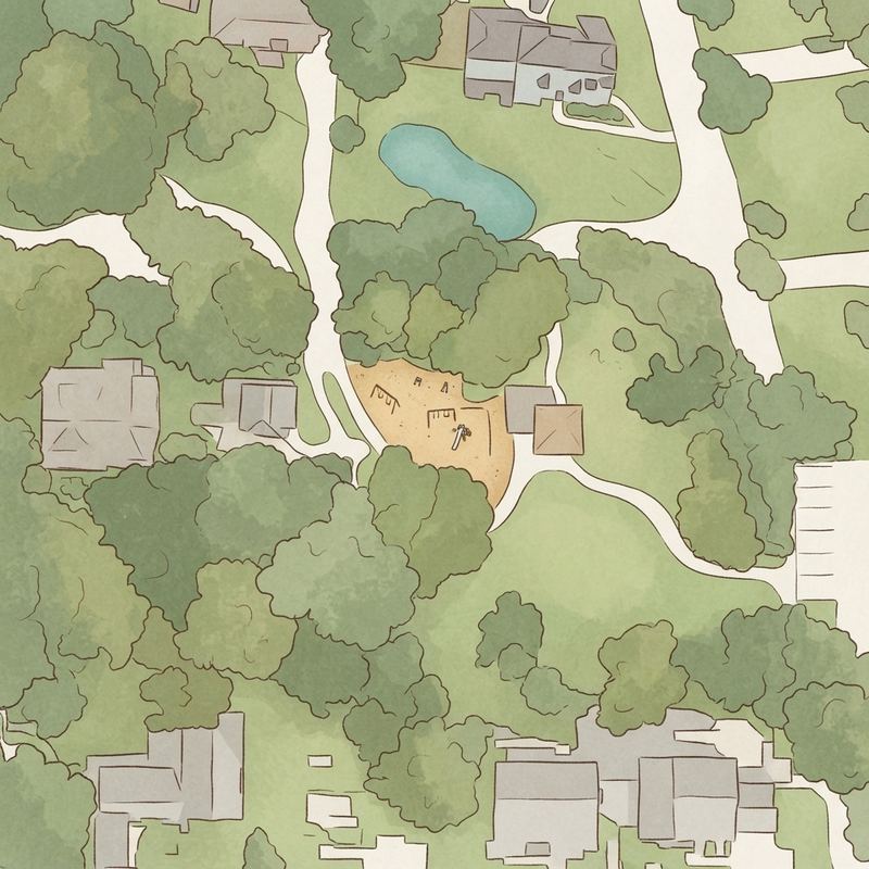 Illustrated map of Pea Ridge Park