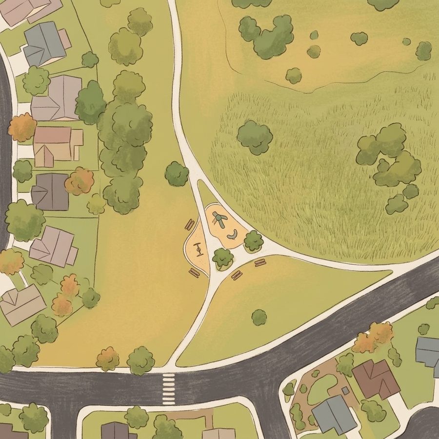 Illustrated map of Peakview Park South