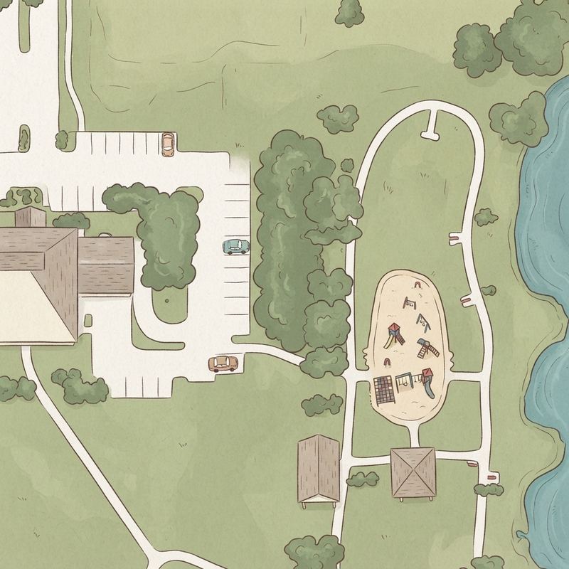 Illustrated map of Pearson Park