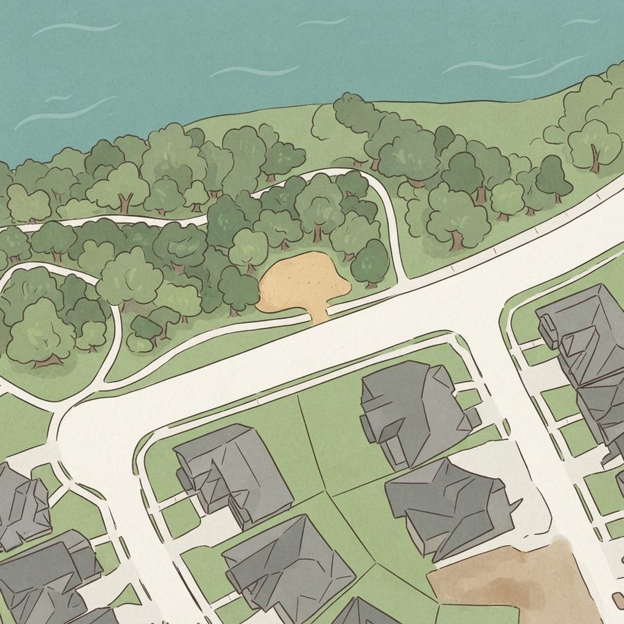 Illustrated map of Pecan Grove Park