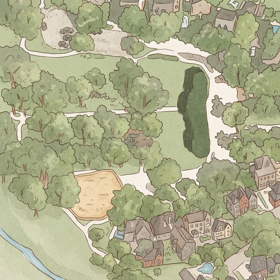 Illustrated map of Pecan Park East