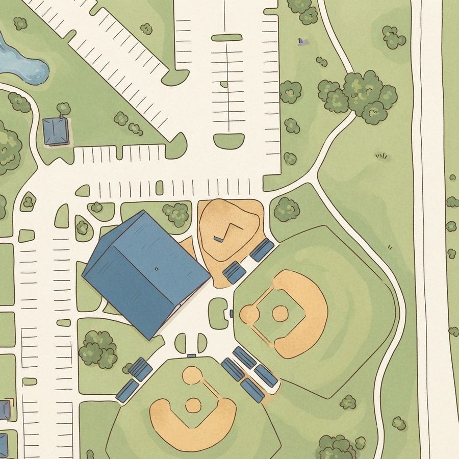Illustrated map of Pecan Park
