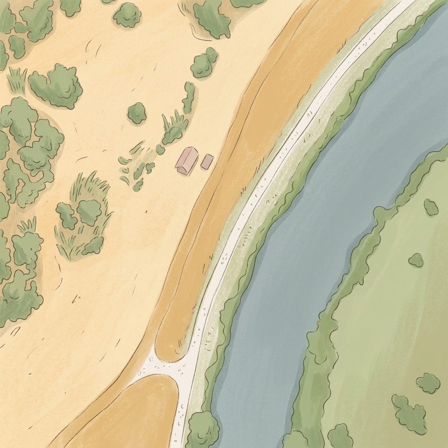 Illustrated map of Pelican Ponds Open Space