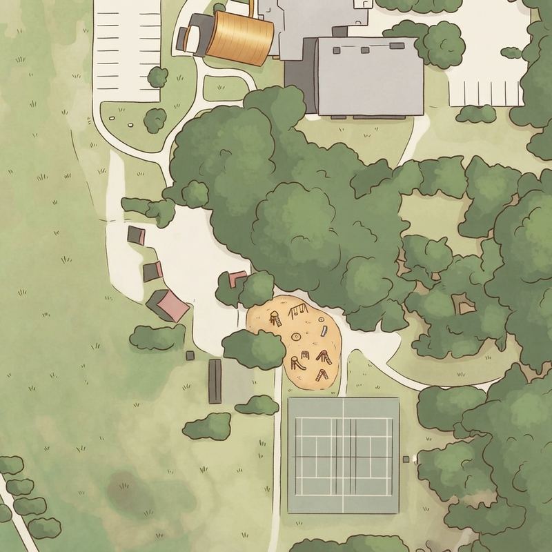 Illustrated map of Pemberton Hill Park