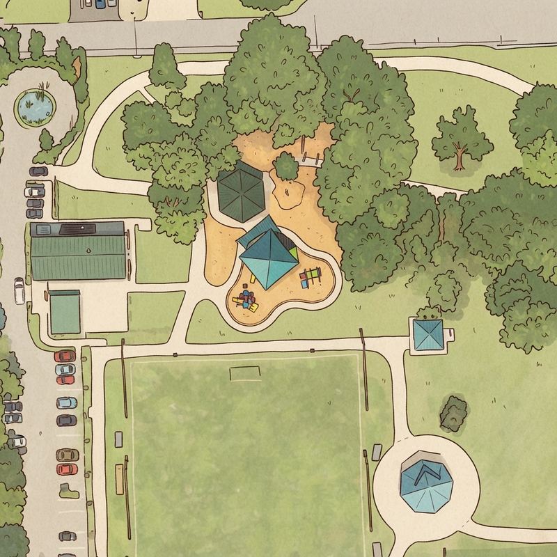 Illustrated map of Pembroke Park Preserve
