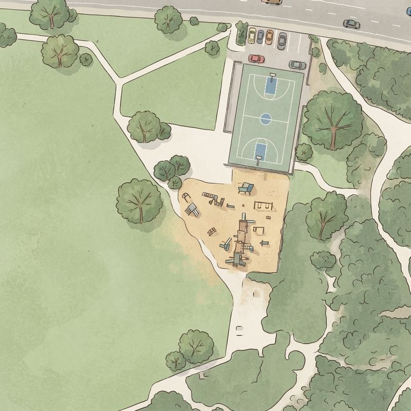 Illustrated map of Peñasquitos Creek Park