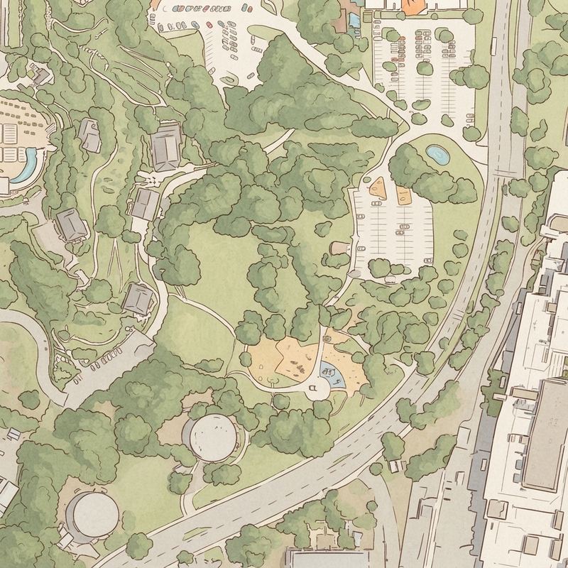 Illustrated map of Pepper Grove
