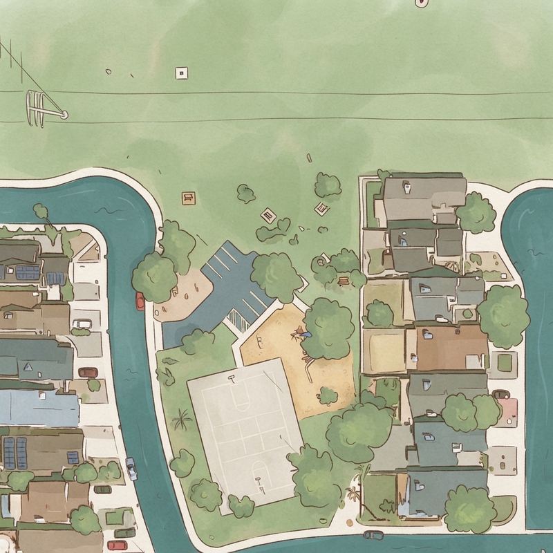 Illustrated map of Pequeno Park