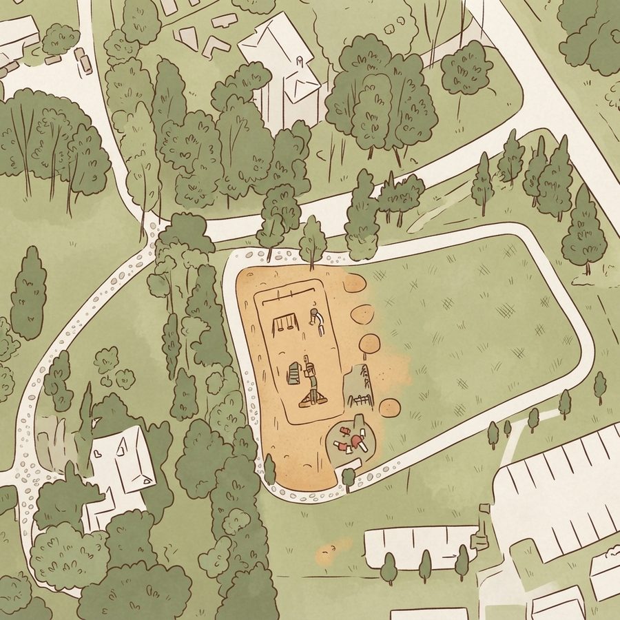 Illustrated map of Percy Priest Park