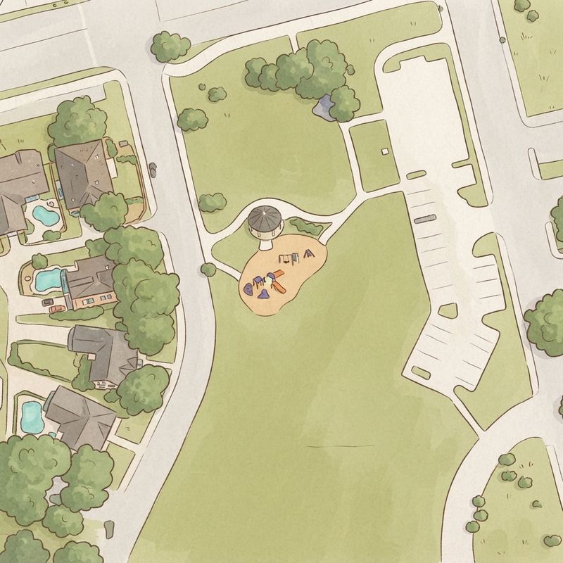 Illustrated map of Perryman Park