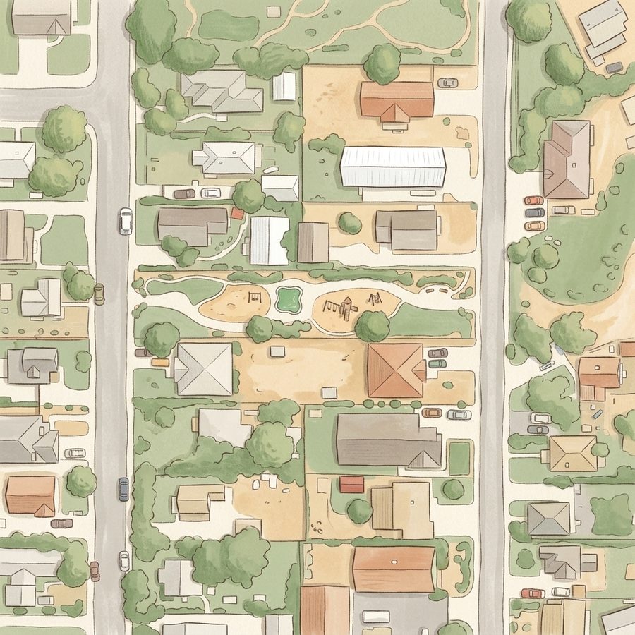 Illustrated map of Persinger Park