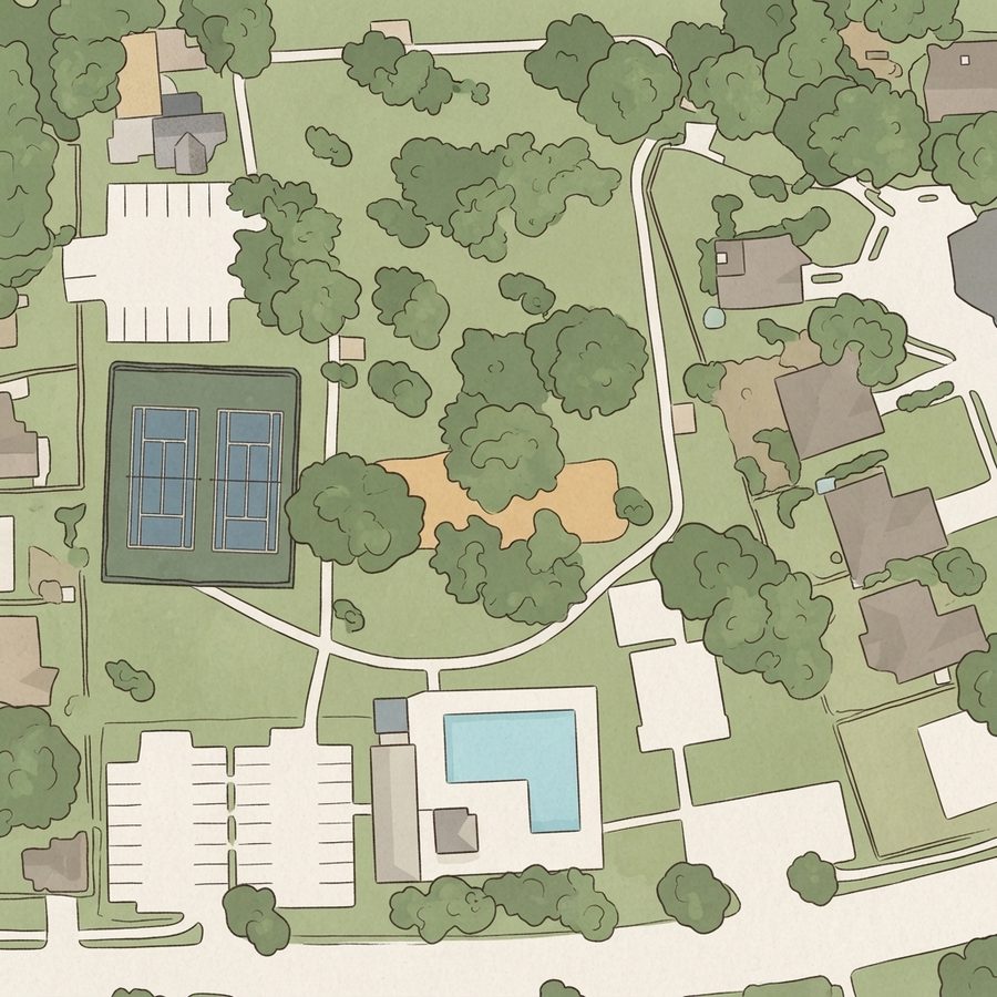 Illustrated map of Pheasant Creek Park