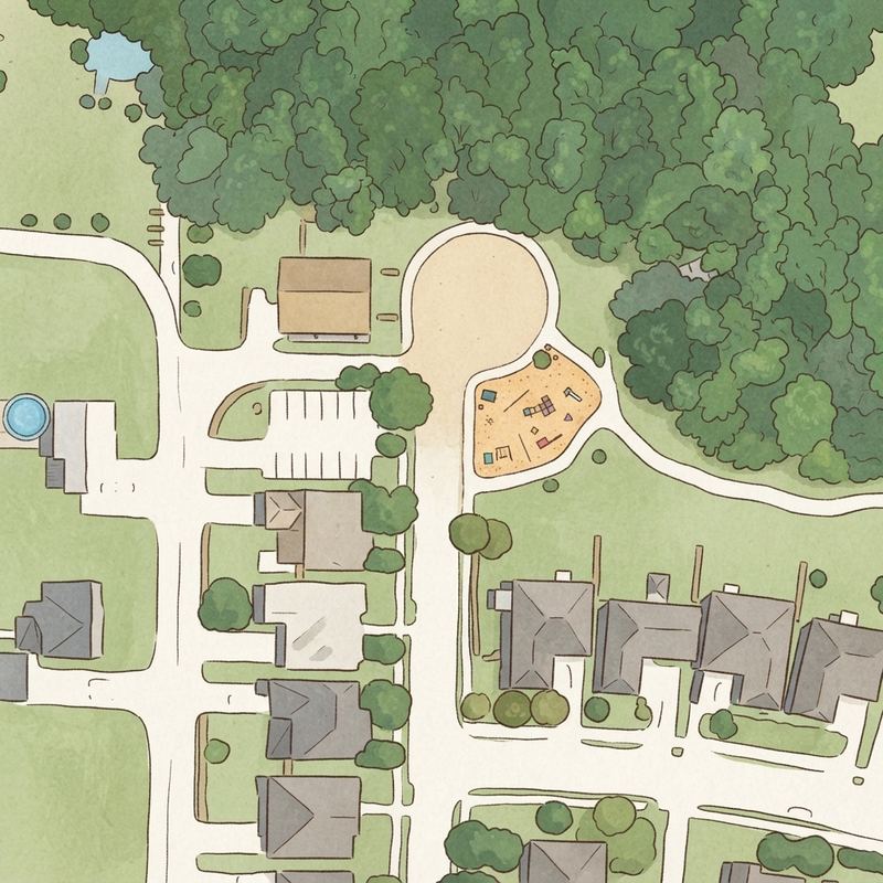 Illustrated map of Pheasant Creek Park