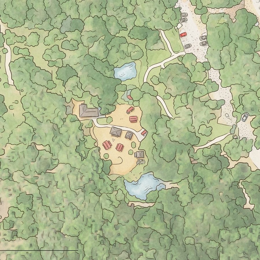 Illustrated map of Phil Hardberger Park - Blanco Road Entrance