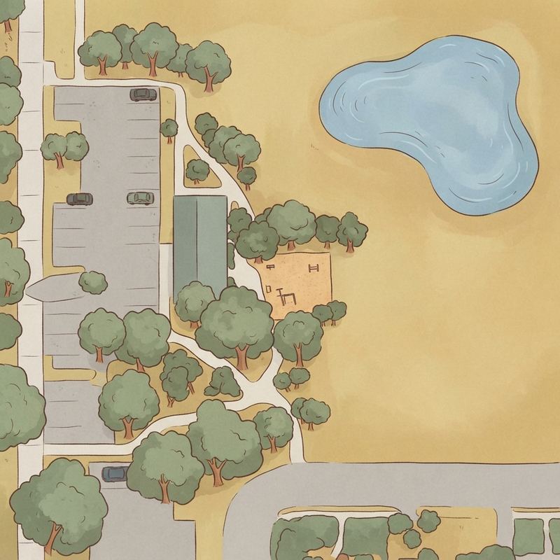 Illustrated map of Pickering Park