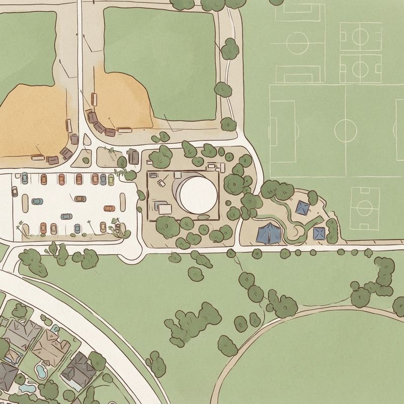 Illustrated map of Pima Park