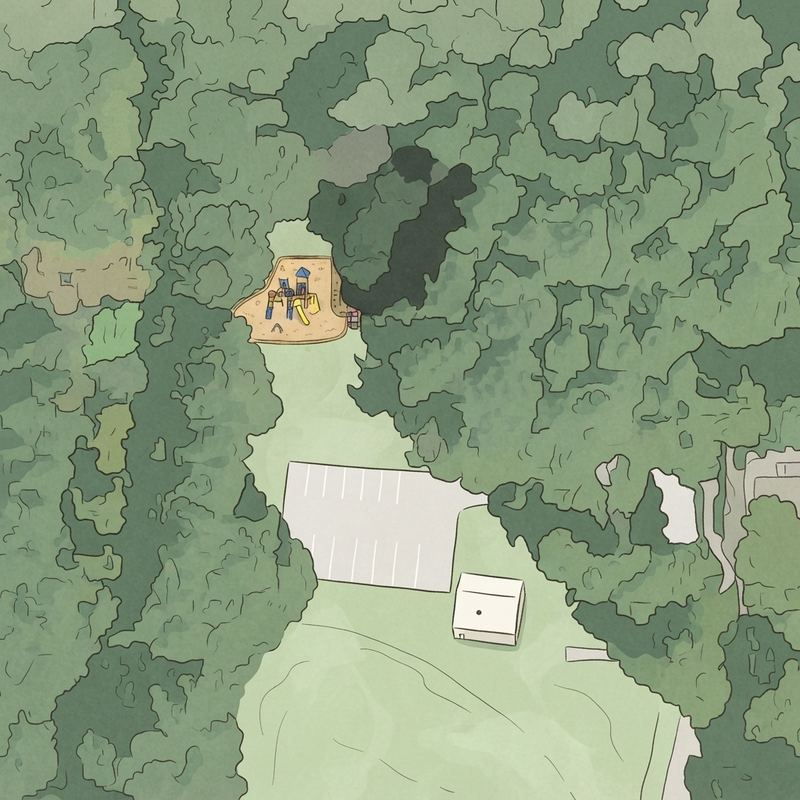 Illustrated map of Pine Circle Park