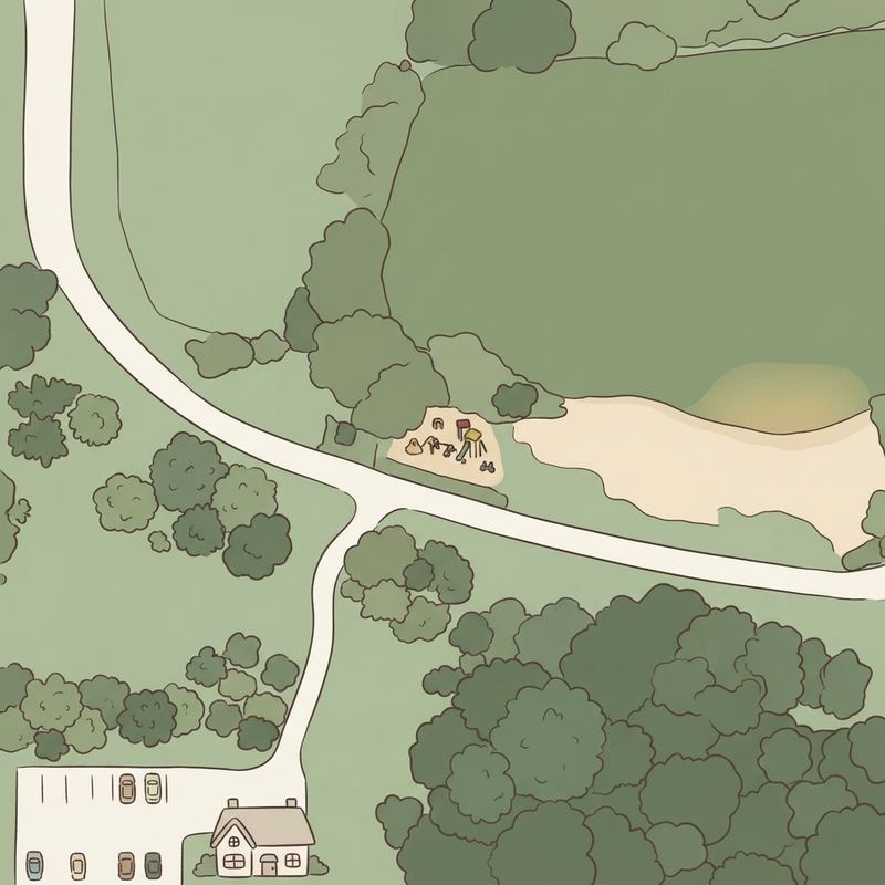 Illustrated map of Pine Lake Beach