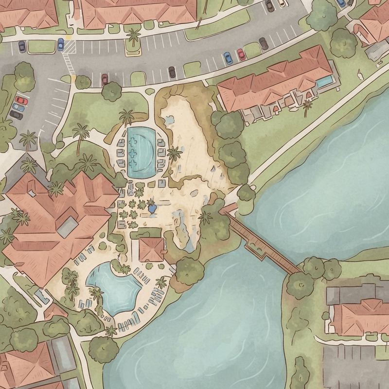 Illustrated map of Ping pong table