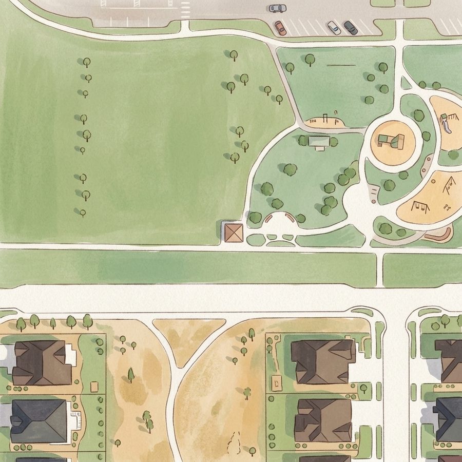 Illustrated map of Ping pong table