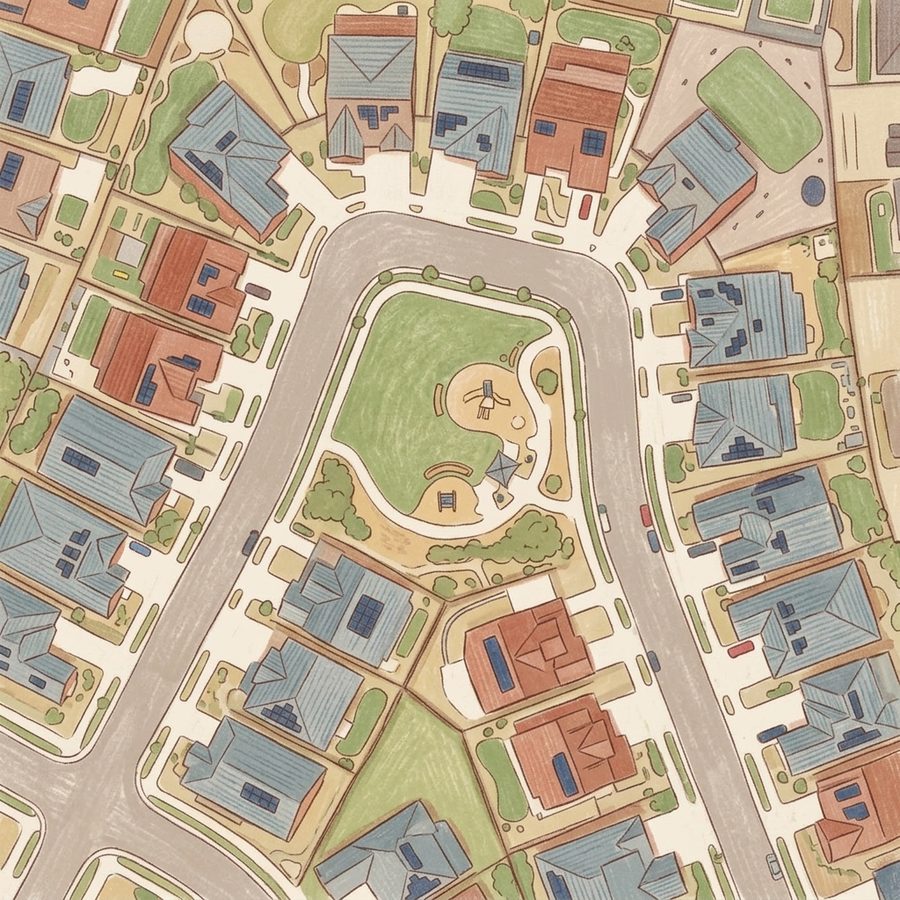 Illustrated map of Pioneer Park