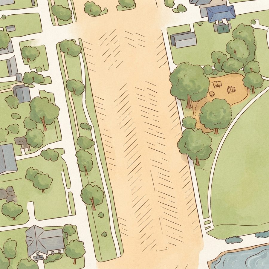 Illustrated map of Pirates Bay Waterpark