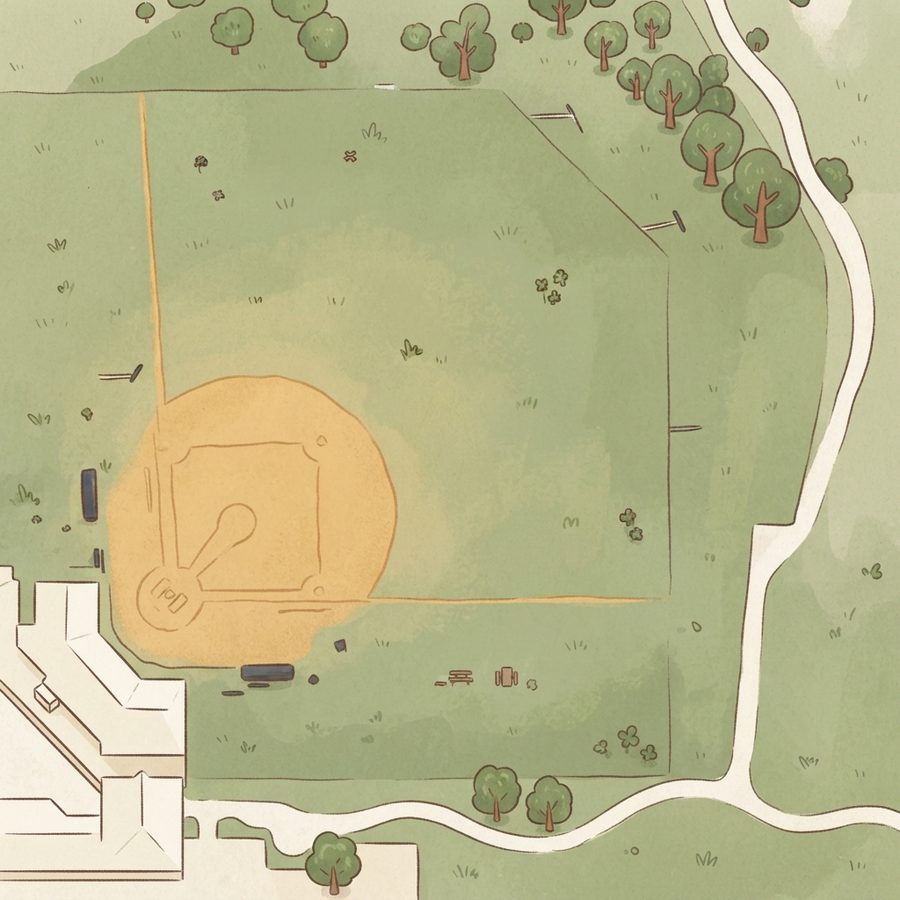 Illustrated map of Pittman-Sullivan Park