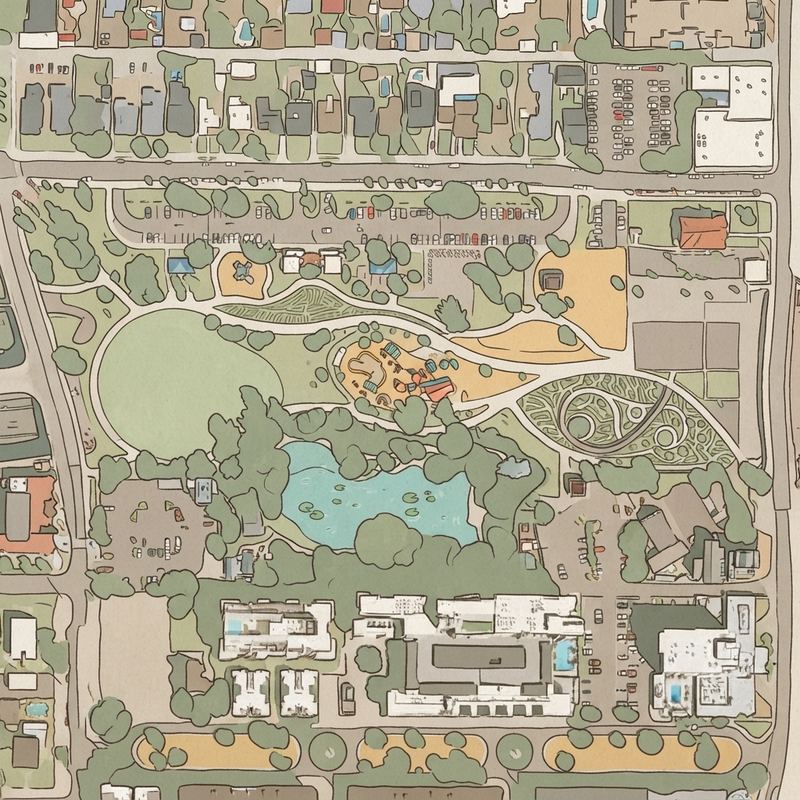 Illustrated map of Play at Hance Park