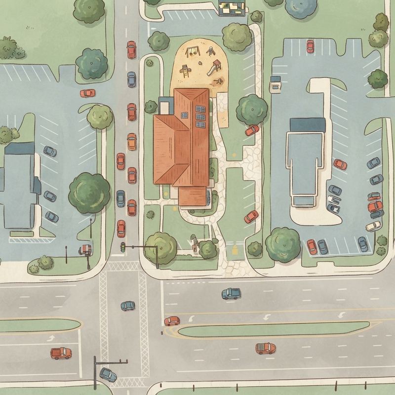 Illustrated map of play place