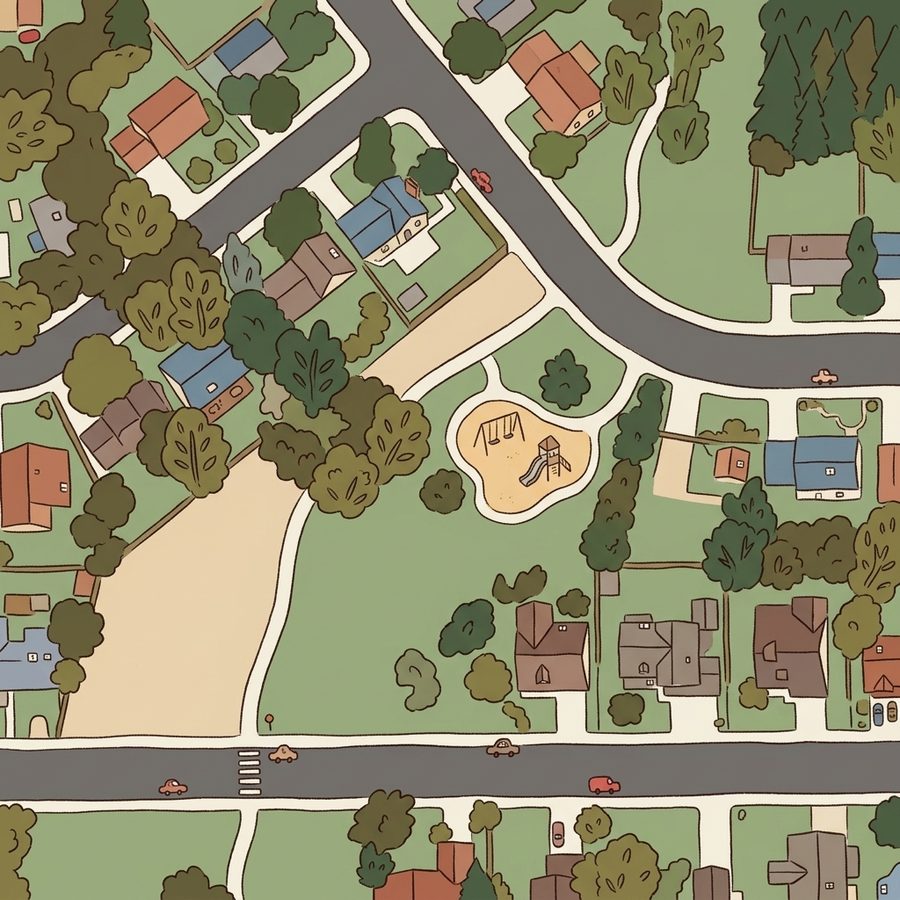 Illustrated map of Play structure