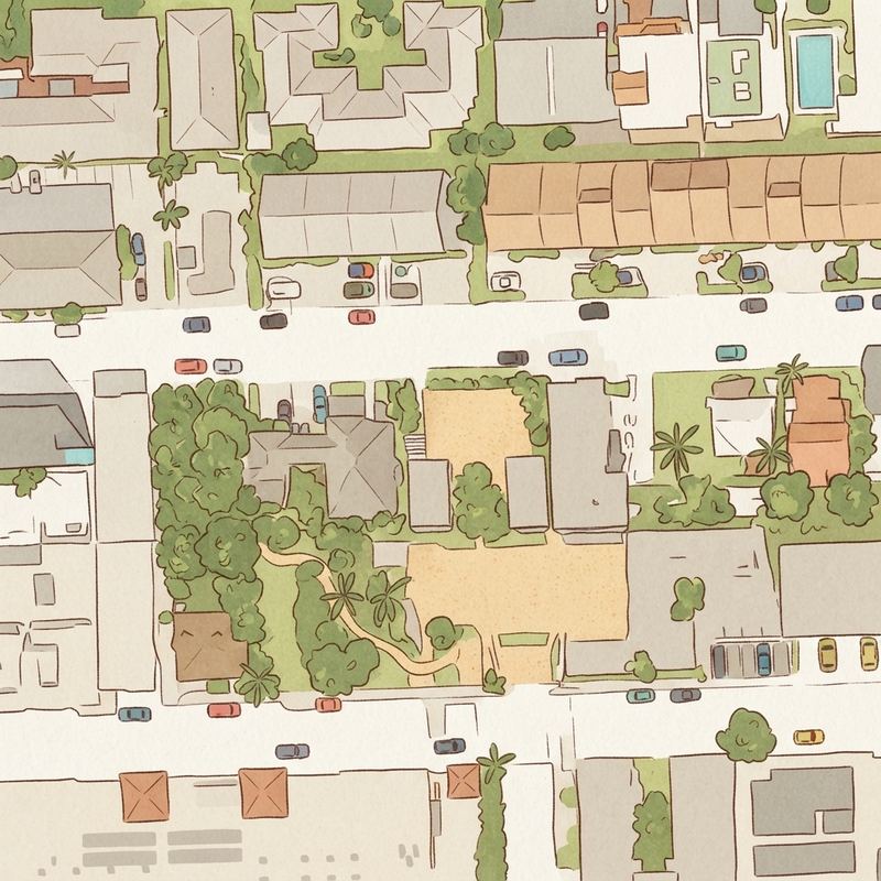Illustrated map of Playa. Hollywood