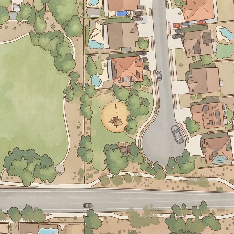 Illustrated map of Playground and Picnic Area
