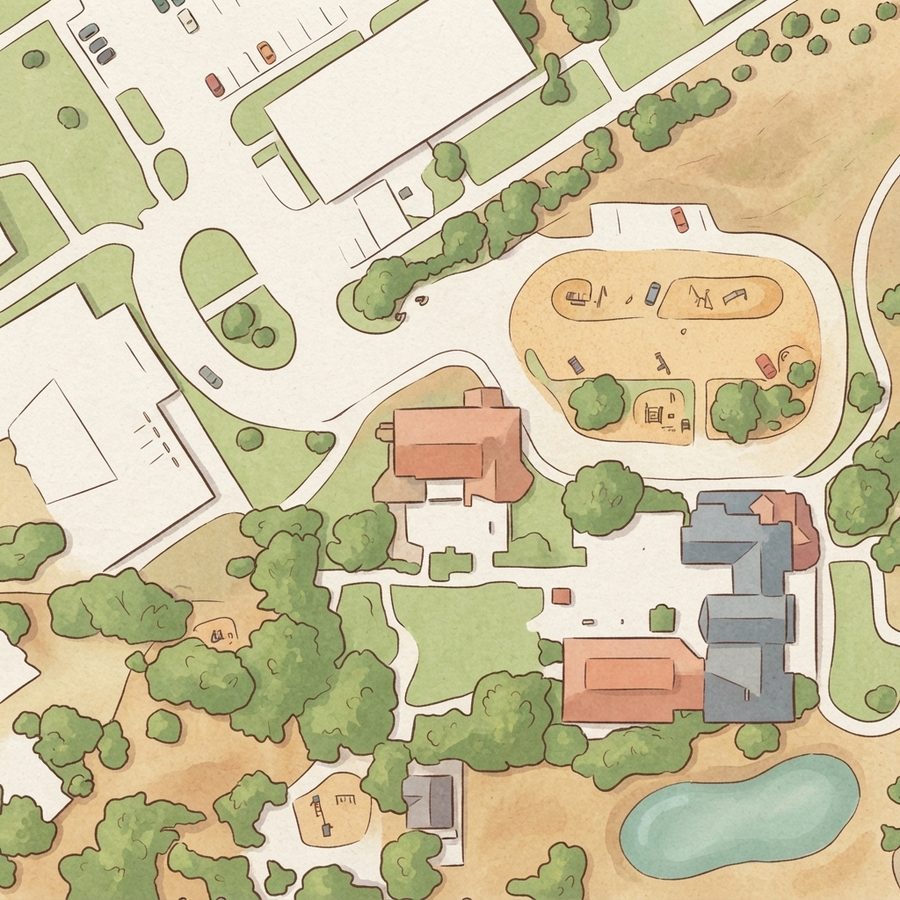 Illustrated map of Playground Area