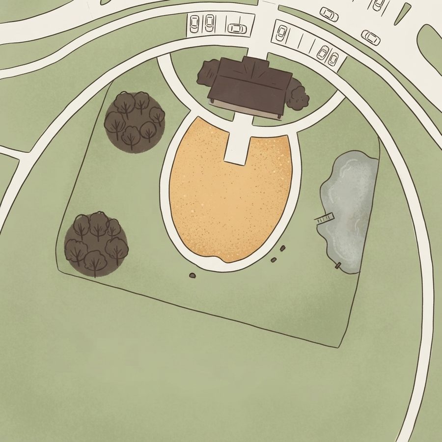 Illustrated map of Playground at Brazos River Park