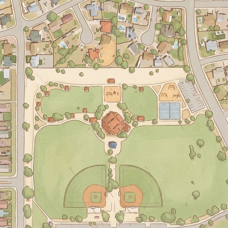 Illustrated map of Playground at Countryside Park