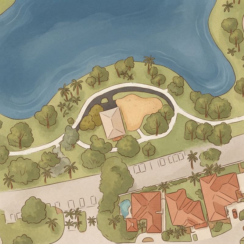 Illustrated map of Playground at Joe Dimaggio Park