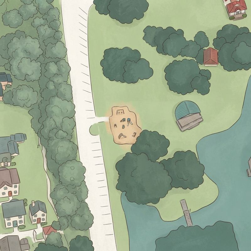 Illustrated map of Playground at Lake 5