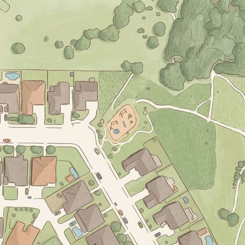 Illustrated map of Playground at Parkside Park