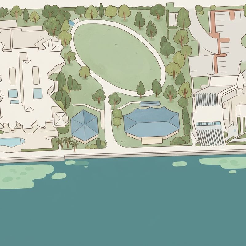 Illustrated map of Playground at Peace Park
