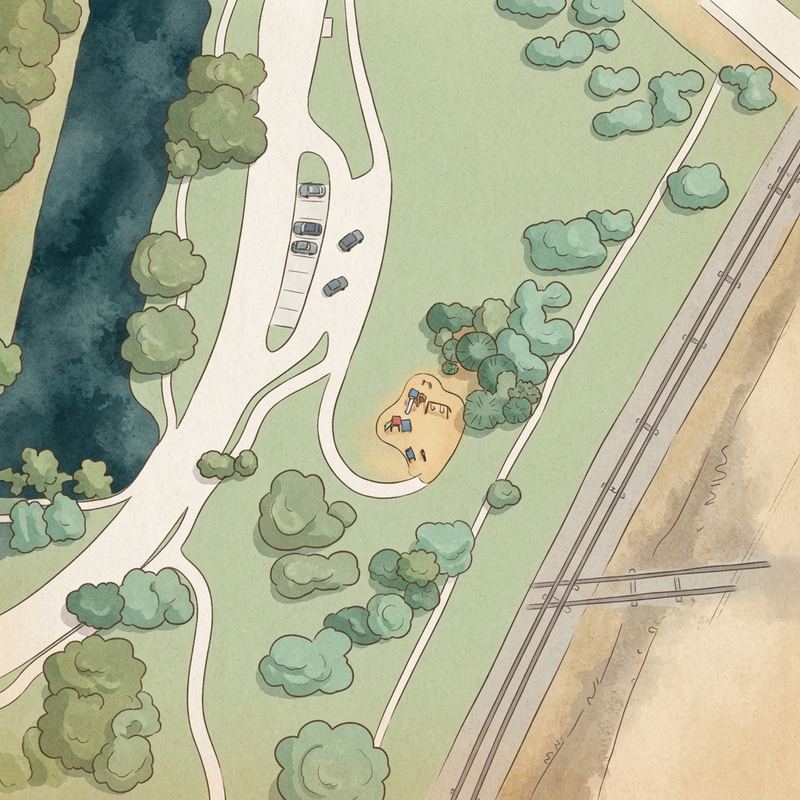Illustrated map of Playground at Rochelle and Northgate