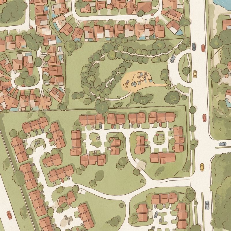 Illustrated map of Playground at Rock Ridge Park