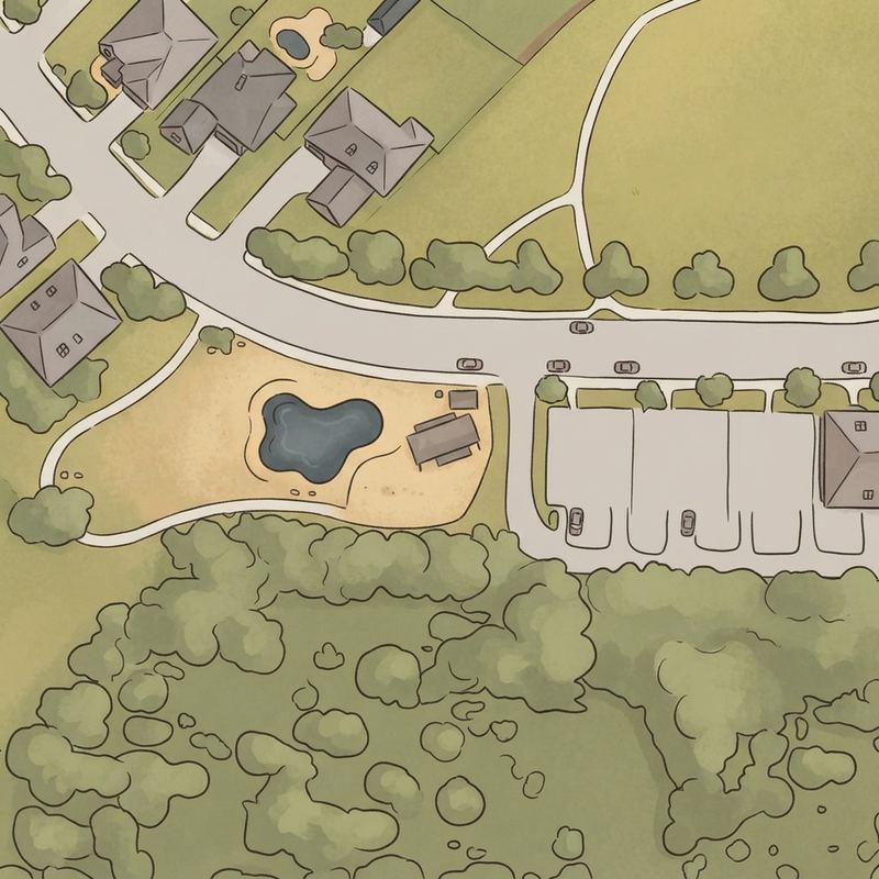 Illustrated map of Playground at Wylie Lakes Park