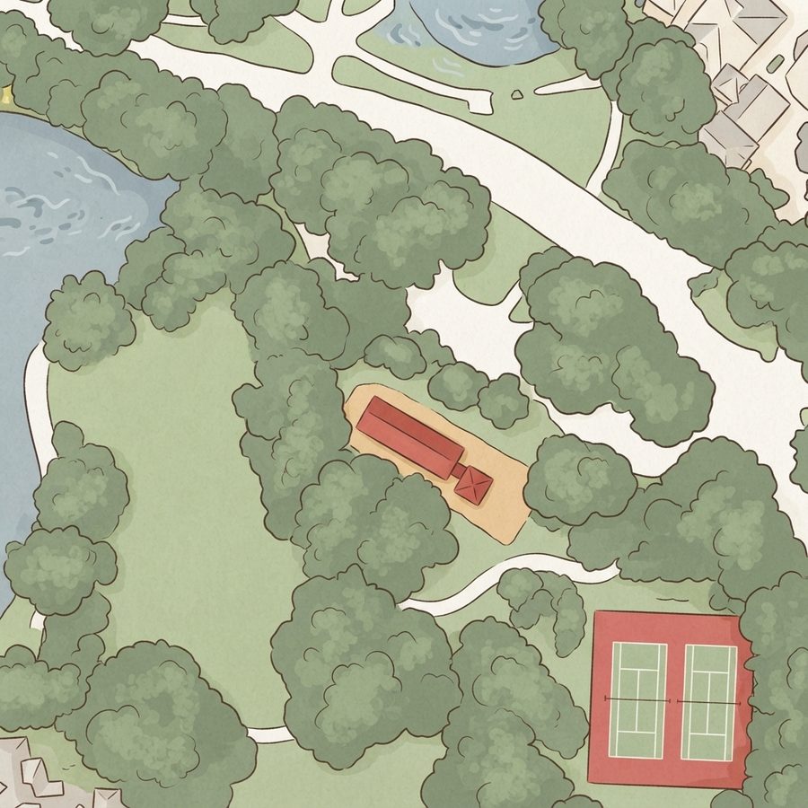 Illustrated map of Playground Cinco Ranch outdoor