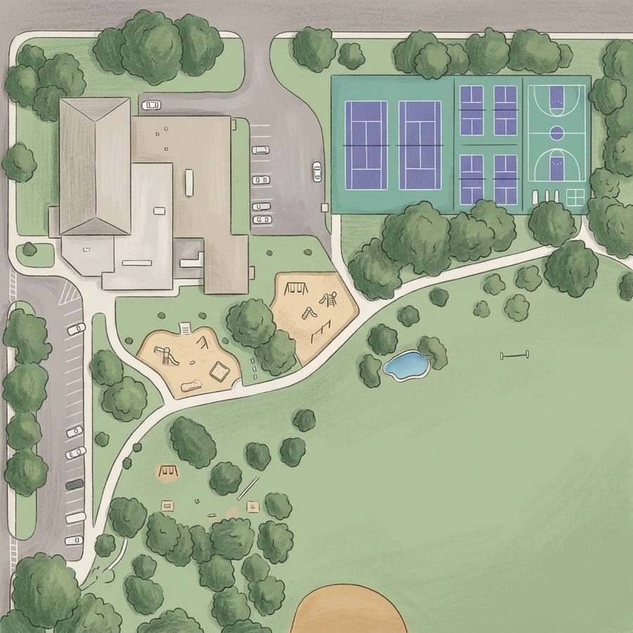 Illustrated map of PLAYGROUND